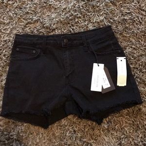 NWT! Black denim shorts